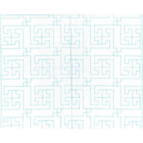 ナスカ 刺し子布 白 14まん字つなぎ