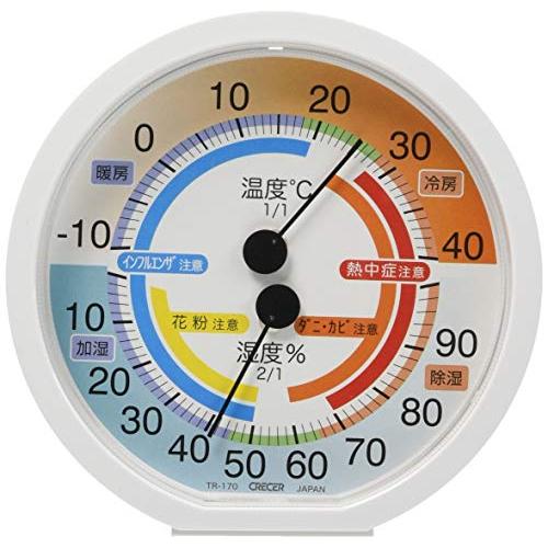 クレセル インフルエンザ・熱中症対策 温湿度計 TR-170