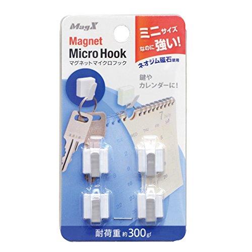 マグエックス マグネットマイクロフック 4個入 MCRO-4W 白