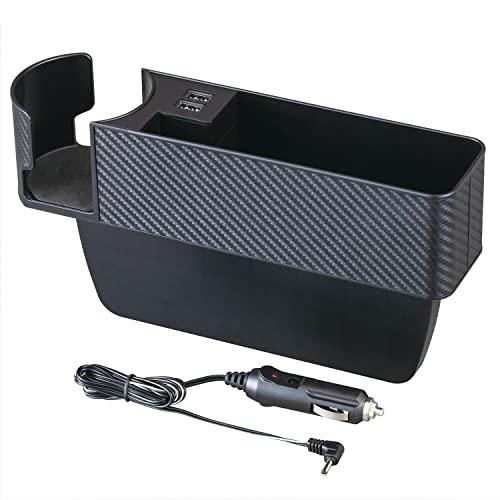 セイワ(SEIWA) 車内用品 シートサイドポケット USBポート付き 2口 ドリンクホルダー 収納...