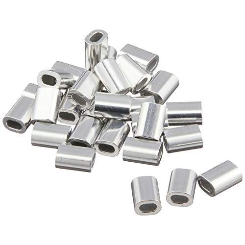 ニッサチェイン アルミオーバルスリーブ ワイヤーロープ径0.81mm用 30個入 P-1895