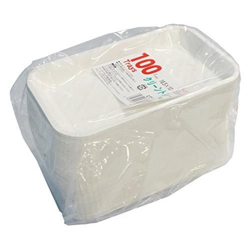 深長角 紙皿 クリーントレー 100枚 No.1 16.5×10×深さ1.5cm CT-1