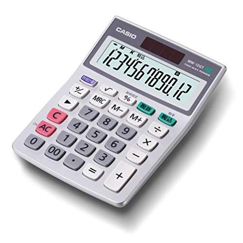 CASIO(カシオ) グリーン購入法適合電卓 12桁 ミニジャストタイプ MW-12GT-N エコマ...