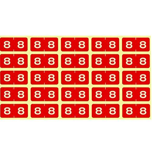 リヒトラブ シール 見出し カラーナンバーラベル M 250片入 HK7753-8