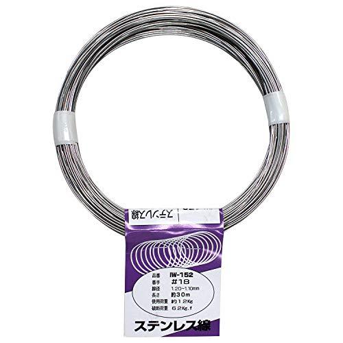 アイアイ ステンレス線 #18X30M 結束 屋外 園芸 IW-152