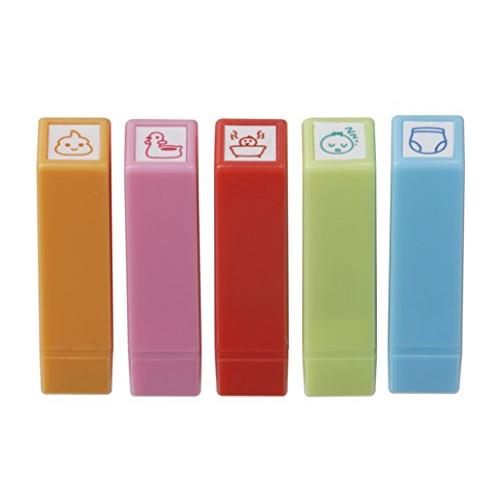 銀鳥産業 育児スタンプ5本セット 生活 スタンプでお子様の記録を可愛く残そう