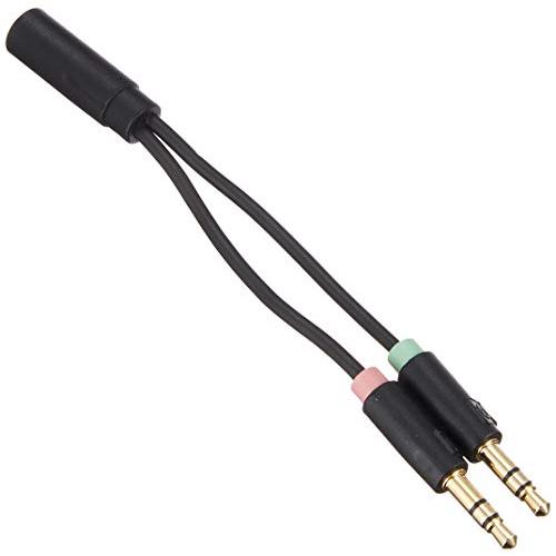 エレコム(ELECOM) オーディオ変換ケーブル (4極メス- 3極オス×2) 3.5mmマイク付き...