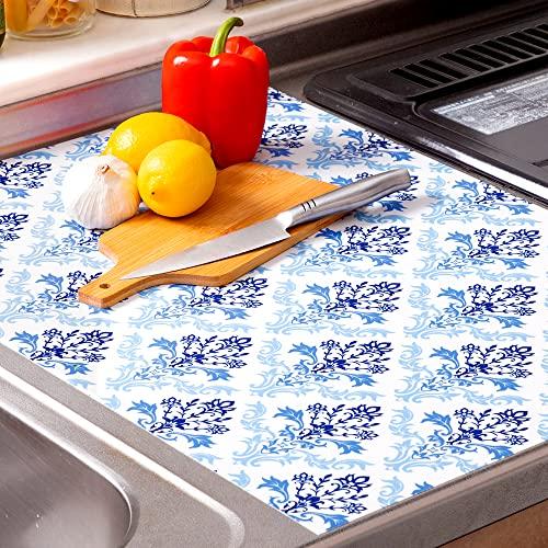 アイメディア(Aimedia) キッチン華やか調理台保護マット ダマスク柄 シンクマット クッキング...
