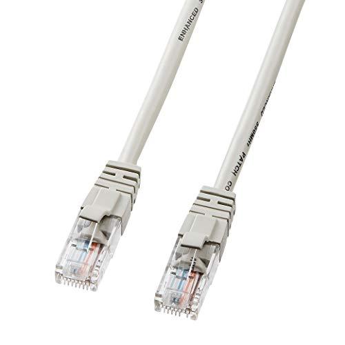 サンワサプライ エンハンスドカテゴリ5LANケーブル 3m ライトグレー LKB5Y-03N