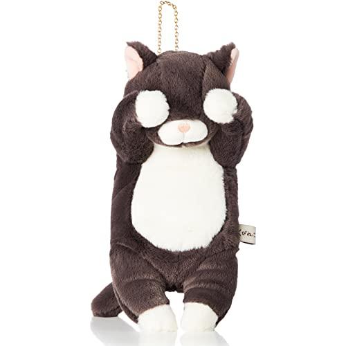 りぶはあと マスコットポーチ くびねっこ クロネコ (全長約20cm) 小物入れ かわいい 8703...