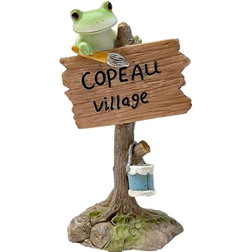 ダイカイ コポー 看板とカエル 5.9×3.8×10.9cm 73738 グリーン