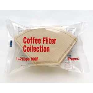 カナエ紙工 コーヒーフィルター KS 台形1~2杯用 100枚入り 無漂白 ブラウン｜hapitize