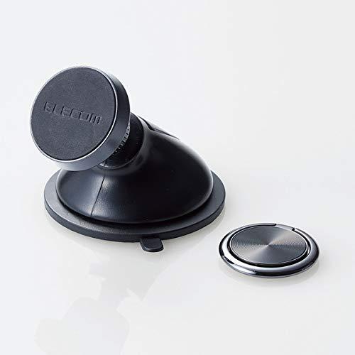 エレコム 車載アクセサリー/スマホマグネットホルダー/ゲル吸盤/BK P-CARS08BK