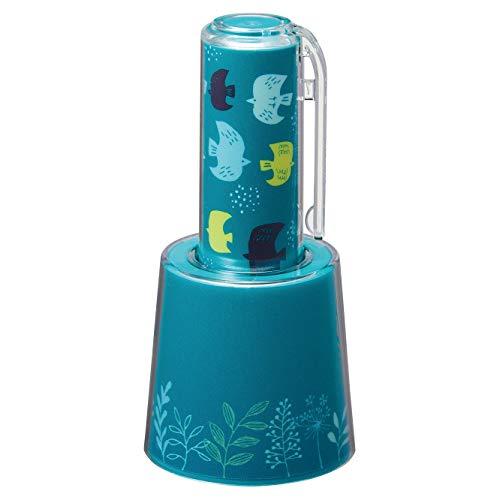 シャチハタ ネーム9 着せ替えパーツ クリップホルダー&amp;スタンド 北欧柄ブルーグリーン XL-9PK...