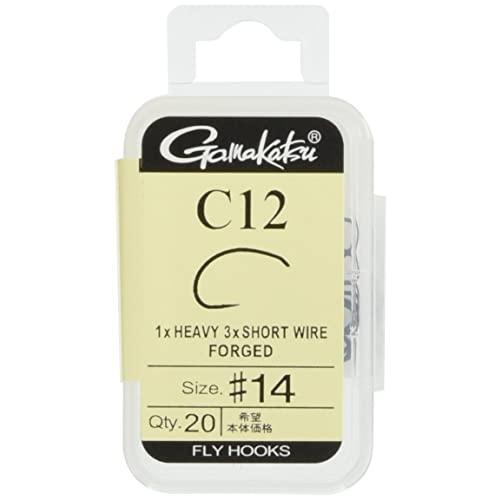 がまかつ(Gamakatsu) フライフック C12 14号 20本 フラットブラック 66140