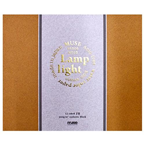 ミューズ 水彩紙 ランプライトブロック F8 300ｇ ホワイト 15枚入り LL-0808 F8