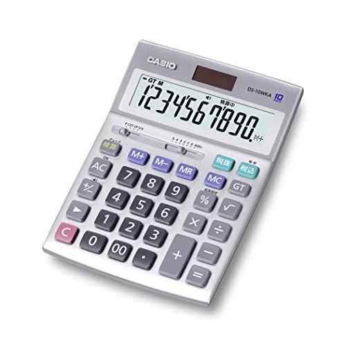 カシオ 本格実務電卓 10桁 検算機能 デスクタイプ DS-10WKA-N グリーン購入法適合 エコ...