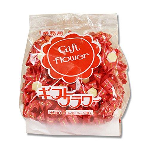 シモジマ ヘイコー リボンシール ギフトフラワー 業務用 12mmアカ 50個入 001456804