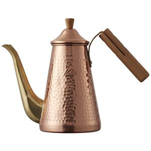 カリタ(Kalita) コーヒーポット 銅製 木柄ハンドル 700ml 細口 ノズル 直火 日本製 燕 スリム 700CUW ドリップポット ド｜hapitize