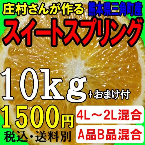 【予約/12月下旬〜発送予定】庄村さんが作る熊本県三角町産　スイートスプリング【2L〜M混合/10k...