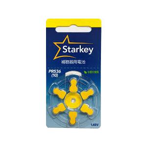 スターキー補聴器用空気電池　ＰＲ５３６（１０）１０パックセット。送料無料にてお届けです。
