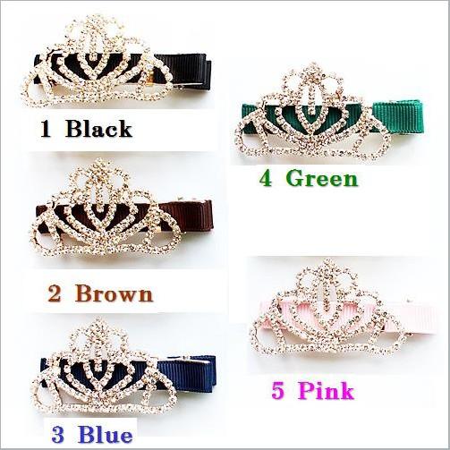 ポイント消化 500円 送料無ヘアクリップ スワロスキー  クラウンヘアクリップ　