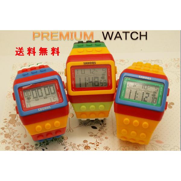 メンズ時計 レディズ時計 腕時計 ＬＥＤ時計 デジタルウォッチ レゴ時計 ファション時計 カラフル ...