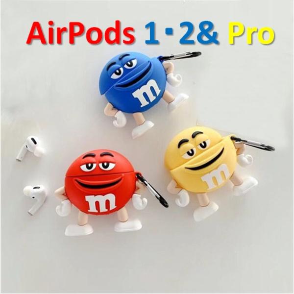 AirPods 1・2 Pro ｍ＆ｍチョコエアポッドケース かわいい キャラクター イヤホンケース...