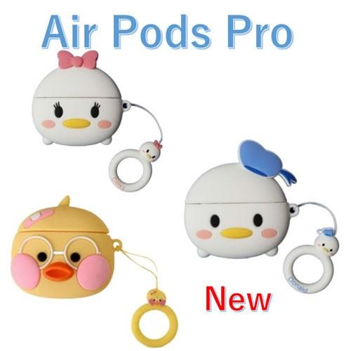 AirPodsPro ケース かわいい キャラクター シリコン エアポッドプロ  落下防止 リングト...