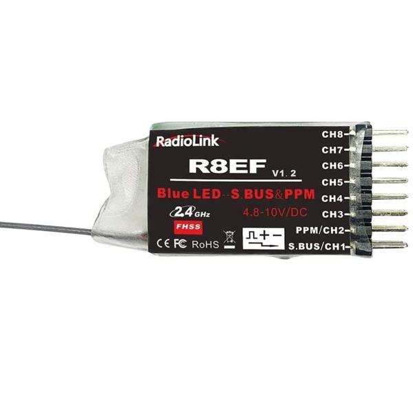 Radiolink R8EF 8CH RC 受信機 2.4G SBUS/PPM/PWM 飛行機 カー...