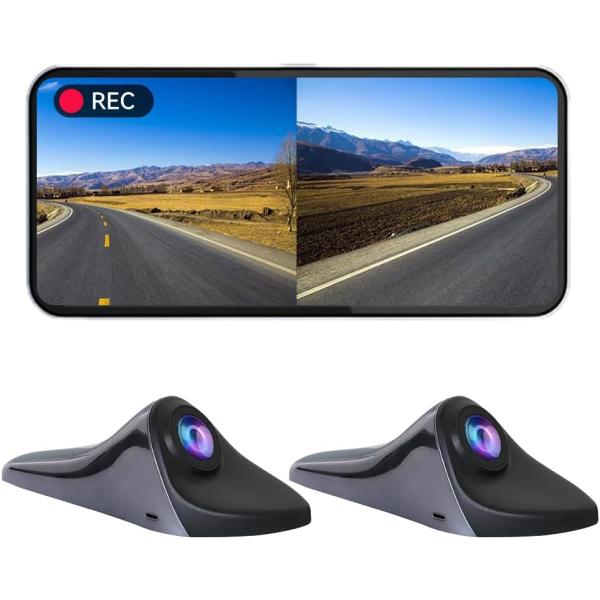 6.3タッチスクリーンサイドカメラ モニター セット サイドビュー  ドライブレコーダー　ブラック