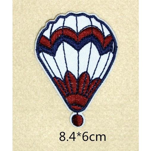 熱気球 ワッペン 刺繍 キルト アップリケ アイロン対応 手芸材料 1枚