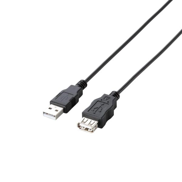エレコム RoHS指令準拠&amp;環境配慮パッケージ エコUSB延長ケーブル USB2.0 Aオス-Aメス...