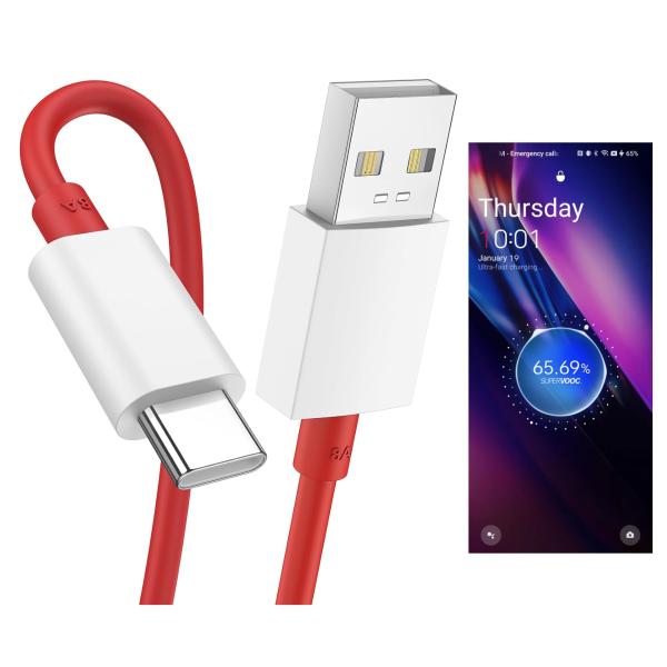 100W SuperVOOC急速充電ケーブル OPPO A55 5G / A93 / A93 5G ...