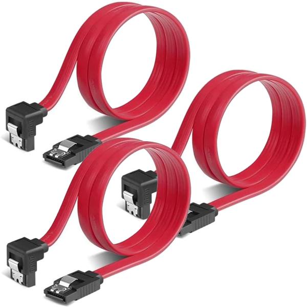 SZSL SATA ケーブル （L型）約50cm 6 Gbps対応 ラッチ付き SSDとHDD増設 ...