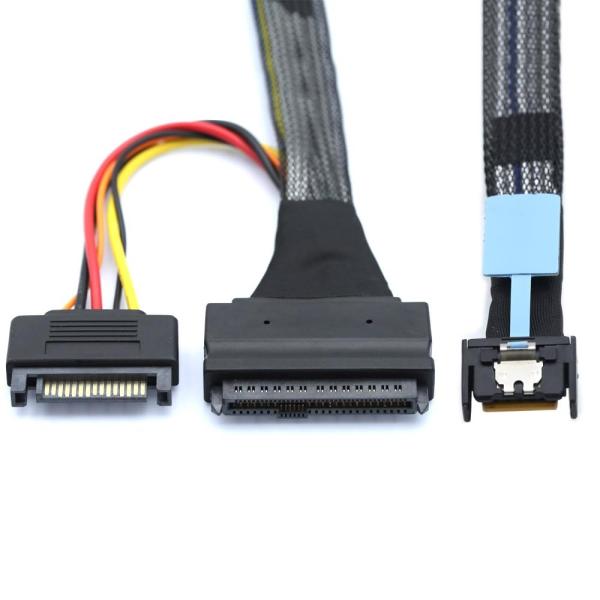 CY ケーブル MCIO 4x ミニ クール エッジ IO から U.2 SFF-8639 NVME...