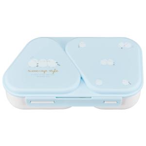 オーエスケー おにぎりランチケース シマエナガ LS-15 ライトブルー 465ml