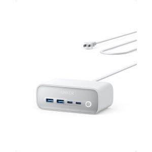 Anker 525 Charging Station/USB-C 2ポート USB-A 2ポート/AC差込口 3口/延長コード 1.5m/USB Po｜Happiness2号店