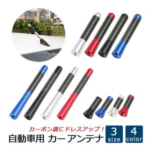 カーアンテナ 交換 fm ショート アンテナ 車 ドレスアップ カーボン調 ユーロアンテナ 高感度 ポイント 爆買