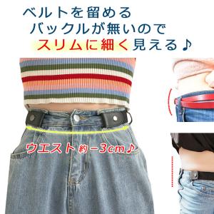 ゴムベルト レディース メンズ 細見え バック...の詳細画像1