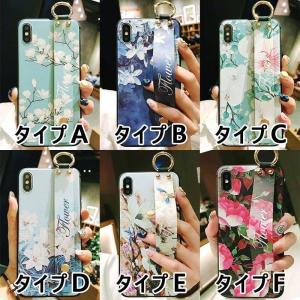iPhone ケース 花柄 片手操作 バンド付...の詳細画像2
