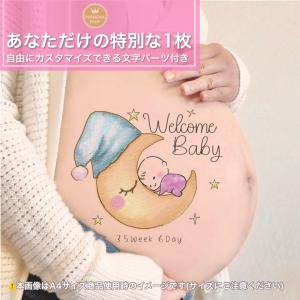 練習用シール付 小さめA5 マタニティフォト ボディ シール タトゥーシール ベリーペイント かわいい おしゃれ プレゼント ママ 妊婦 お腹 小物 女の子 A5S2