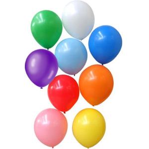 無地(糸バルブ付・10インチ丸型) ゴム風船・混合色または色別・50個セット　｜happy-balloon