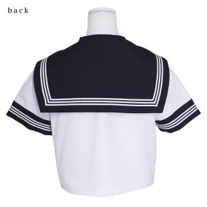 トンボ 半袖セーラー服 前開きジッパー 日本製...の詳細画像3