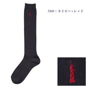 EASTBOY 両面刺繍ハイソックス 丈38c...の詳細画像2