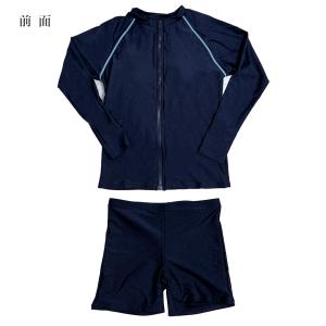 長袖スクール水着 セパレート型 上下セット ラ...の詳細画像1
