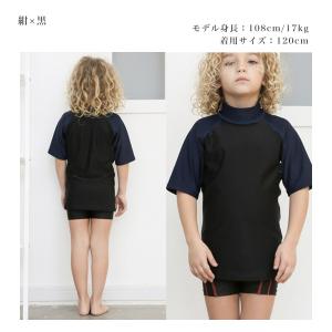子供用 半袖 ラッシュガード ハイネック UV...の詳細画像5