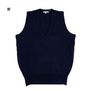 快適清潔ニットベスト 紺 グレー 黒 丸洗いO...の詳細画像4