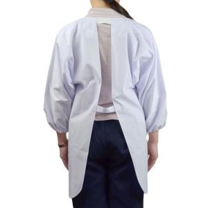 エプロン 白 シンプル 割烹着 M/L/LL ...の詳細画像1