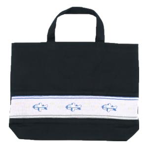 お嬢様用　レッスンバッグと靴袋のセット　スモッキング刺繍　ネイビー地 お嬢様用 レッスンバッグと靴袋のセット スモッキング刺繍